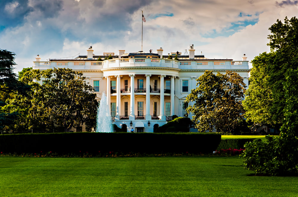 The White House on a beautiful summer day, Washington, DC.-1